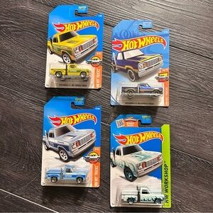 Hot Wheels 1978 Dodge Lil’ Red Express Truck Collector Set – 4 Variants – New
